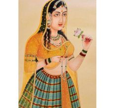 Canvas Mughal Painting Of Empress Jahanara Begum