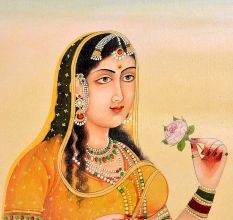 Canvas Mughal Painting Of Empress Jahanara Begum