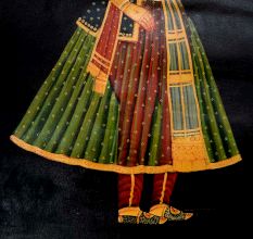 Canvas Mughal Portrait Painting of Queen Mumtaz Mahal