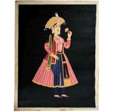 Handmade Canvas Painting Of Mughal Empress Nur-Jahan