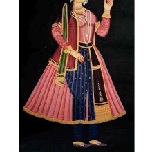 Handmade Canvas Painting Of Mughal Empress Nur-Jahan