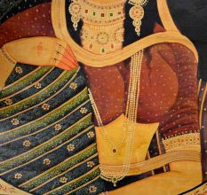 Canvas Mughal Painting Of Indian Queen Empress