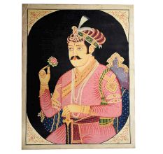 Handmade Canvas painting of Mughal Emperor Jahangir