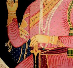 Handmade Canvas painting of Mughal Emperor Jahangir