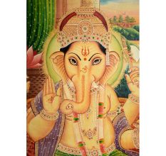 Hand Painted Ganesha Painting For Home Decoration