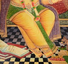 Hand Painted Ganesha Painting For Home Decoration