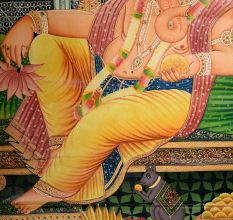 Handmade Ganesh Painting With Mooshak