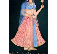 Canvas Mughal Portrait Painting of a Princess