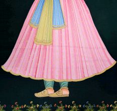 Handmade Canvas Painting Of A Mughal Emperor
