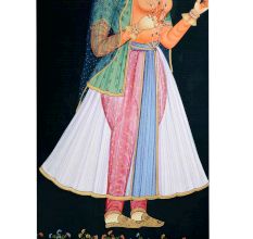 Handmade Canvas Painting Of Mughal Queen Mumtaz Mahal