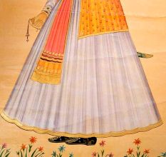 Indian Canvas Painting Of Mughal Emperor Jahangir