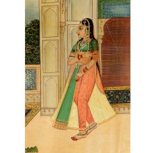 Handmade Mughal Canvas Painting Of Mujra To Entertain the King