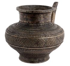 Vintage Holy Water Pot With Carving Spout