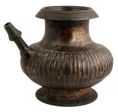 Vintage Holy Water Pot With Spout Fine Carving
