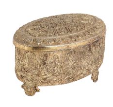 Vintage Oval Shape Box In English Art