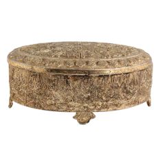 Vintage Oval Shape Box In English Art