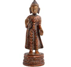 Handmade Copper Finish Brass Standing Buddha Statue