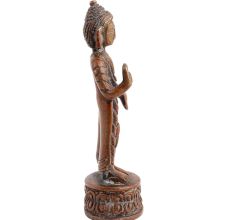 Handmade Copper Finish Brass Standing Buddha Statue