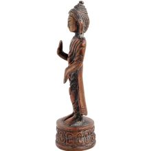 Handmade Copper Finish Brass Standing Buddha Statue