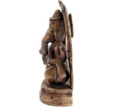 Handmade Antique Gold Brass Ganapati Statue With Arch