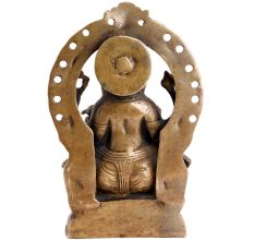Handmade Antique Gold Brass Ganapati Statue With Arch