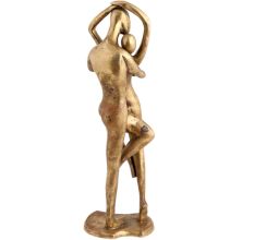 Handmade Golden Brass Couple Love Caress Figurine