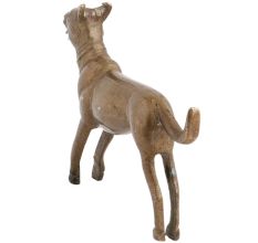 Handmade Antique Golden Brass Standing Dog Statue