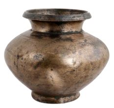 Handmade Brown Brass Water Pot Or Kalash