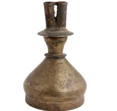 Handmade Antique Brass Dual Funnel Hookah Base