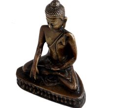 Handmade Brown Brass Buddha God Statue