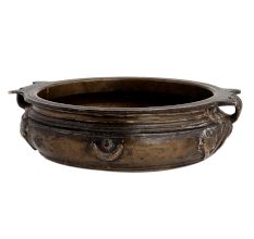 Handmade Black Brass Urli For Floating Flowers And Decoration