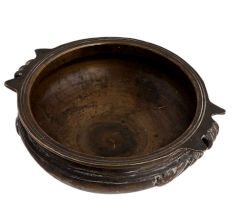 Handmade Black Brass Urli For Floating Flowers And Decoration
