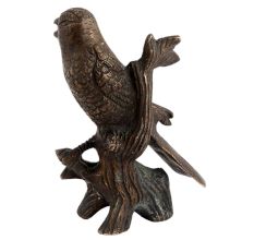 Handmade Antique Brass Bird On Branch Wall Hanging