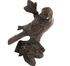 Handmade Antique Brass Bird On Branch Wall Hanging