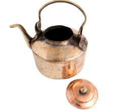 Handmade Brown Copper Kettle Tea Pot With Hammered Design