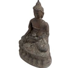 Handmade Brown Brass Buddha Statue In Bhumisparsha Mudra