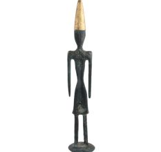 Handmade Black And Golden Brass Male Egyptian Figurine