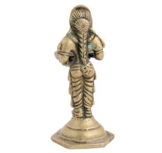 Handmade Antique Brass Paavai Vilakku Brass Oil Lamp