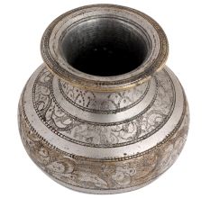 Handmade Antique Gold Engraved Brass Water Pot