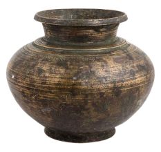 Handmade Blackened Brass Lota Or Water Pot