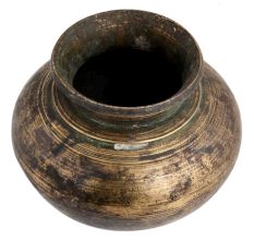 Handmade Blackened Brass Lota Or Water Pot