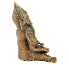 Hand crafted  Brass Ganesha With Dhol Dhokra Art