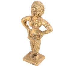 Goddess Rakhumai wife of Lord Vitthal Handmade Golden Brass statue