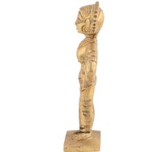 Goddess Rakhumai wife of Lord Vitthal Handmade Golden Brass statue