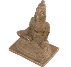 Handmade Dull Golden Brass Annapurna Devi With Fine Carving Work