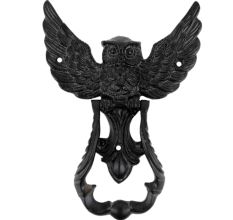 Black Owl Iron Door Knocker
