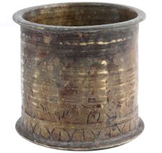 Handmade Black Brass Panchpatra Holy Water Cup
