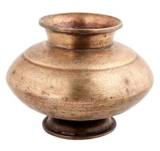 Handmade Brown Unique Shaped Brass Water Storage Pot