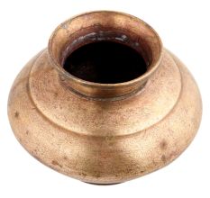Handmade Brown Unique Shaped Brass Water Storage Pot