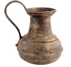Handmade Brown Patina Finish Brass Islamic Jug And Long Handle